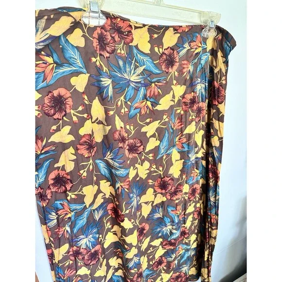 VTG Classics‎ By Jantzen Tropical Floral Boho Midi Skirt Size:16 EUC - Picture 2 of 6